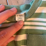Green Stripe Romper | 3-6 mo | PL Baby