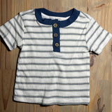 Striped Short Sleeve Henley | Rachel Zoe
