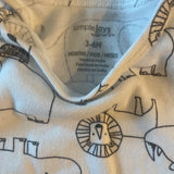 White Safari Onesie | 3-6 mo | Carter's