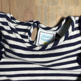 Striped Ruffle Shoulder Long Sleeve | Jillian's