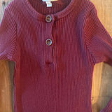 Maroon Romper | 3-6 mo