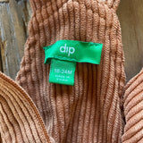 Brown Corduroy Overall Dress | Dip