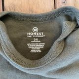 Olive Green Short Sleeve Organic Onesie | Honest Baby