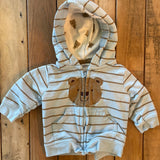 Stripe Bear Zip Up Sweater | 0-3 months | Carter's
