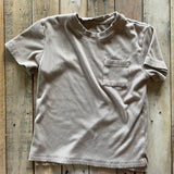 Beige Ribbed Short Sleeve | Little Bipsy