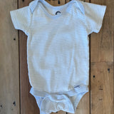 Striped Blue Short Sleeve Onesie | Gerber