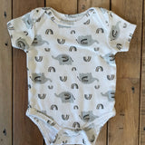 Elephant Rainbow Short Sleeve Onesie | Chick Pea