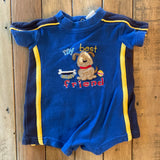 Vintage My Best Buddy Friend Romper | 0-3 mo | Okie Dokie