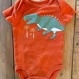 Orange Dinosaur Onesie | 0-3 mo | Carter's