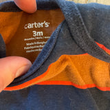 Orange & Blue Stripe Onesie | 0-3 mo | Carter's