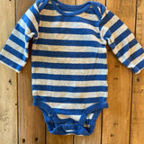 Blue Stripe Onesie | 0-3 mo | Carter's