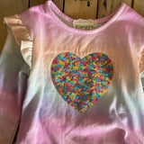 Tye Dye Sparkle Rainbow Hearts Sweater | BTween