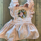 Pink Ruffled Floral Smock Dress | 9-12 mo
