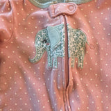 Pink Elephant Zip Up Pajama | 6-9 mo | Carter's