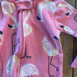 Pink Flamingo Zip Up Pajama | 9-12 mo | Carter's
