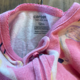Pink Flamingo Zip Up Pajama | 9-12 mo | Carter's