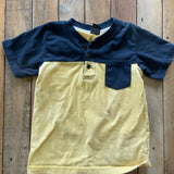 Navy and Yellow Color Block Tee | Street Rules