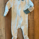 Abstract Triangle Zip Up Pajama | 6-9 mo | Cloud Island