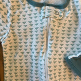 Abstract Triangle Zip Up Pajama | 6-9 mo | Cloud Island