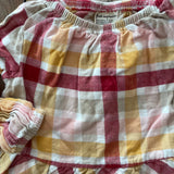 Plaid Off Shoulder Long Sleeve | 6-9 months | First Impressions
