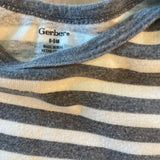 Gray & White Stripe Onesie | 6-9 mo | Gerber