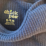 Deep Blue Long Sleeve Onesie | 6-9 mo | Chick Pea
