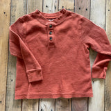 Burnt Orange Waffle Henley | Old Navy