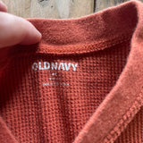 Burnt Orange Waffle Henley | Old Navy
