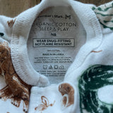 Tiny Dinos Organic Zip Up Pajama | Member's Mark