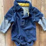 Navy Blue  Onesie | 0-3 mo | Osh Kosh