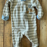 Striped Zip Up Pajama | Wonder Nation