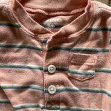 Peach Stripe Henley | 0-3 mo | Carter's