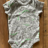 Gray Dino Onesie | 0-3 mo | Carter's