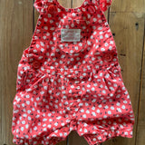 Red Floral Overalls | newborn
