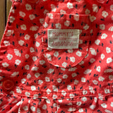 Red Floral Overalls | newborn