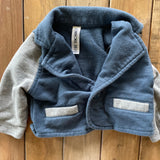 Blue & Gray Pocket Sweater | newborn | Cherokee