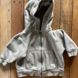 Gray Pocket Hooded Jacket | 12-18 mo
