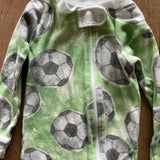 Soccer Ball Zip Up Pajama | 12-18 mo | Burt's Bees