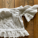 White Off Shoulder Ruffled Top| 12-18 mo
