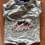 Sharks Romper | 3-6 mo | Max Marcus