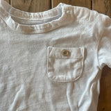 White Pocket Shirt | 3-6 mo | Okie Dokie