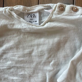 White Long Sleeve | 3-6 mo | Zara
