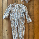 Floral Zip Up Pajama with Headband | 6-9 mo | Little Me