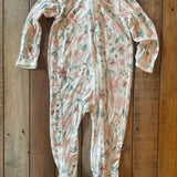 Flowers Zip Up Pajama | 6-9 mo | Gerber