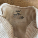 Tan Stripes Short Sleeve Onesie | Carter's