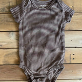Dark Brown Stripes Short Sleeve Onesie | Carter's
