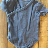 Dusty Blue Side Snap Onesie | 6-9 mo