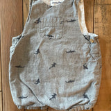 Gray Sharks Romper | 6-9 mo