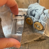 Gray Sharks Romper | 6-9 mo