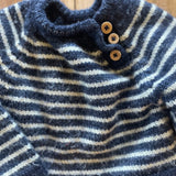 Blue Striped Knitted Sweater | 9-12 mo